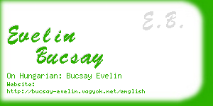 evelin bucsay business card